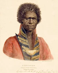 Bungaree, een inheemse hoofdman van N.S. Wales